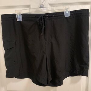 Ladies Catalina swim shorts with one hip pocket. Elastic waist and tie